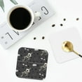 thumbnail image 5 of Disketp Skeleton Unicorn Funny Coasters,4 Pcs Leather Coasters With Holder, Perfect Housewarming Hostess Gifts,Protect Furniture From Water Marks Scratch, 5 of 9