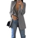 thumbnail image 5 of para mujer, traje casual con sopa y cuello, chaqueta dentera de otoño-invierno de manga rga ajustada, para Soledad Traje de rebeca de mujer, 5 of 10
