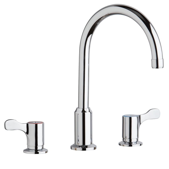 Elkay LKD2439C Elkay 8" Centerset Concealed Deck Mount Faucet with Arc Spout and 2-5/8" Lever Handles Chrome