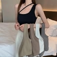 thumbnail image 3 of Women's Crop Tops Shoulder Ribbed Seamless Exercise Workout Tank Tops, 3 of 5