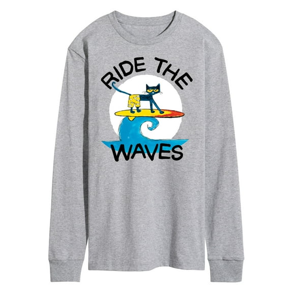 Pete The Cat - Ride The Waves - Men's Long Sleeve T-Shirt