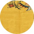 thumbnail image 1 of Ahgly Company Indoor Round Abstract Yellow Abstract Area Rugs, 3' Round, 1 of 6