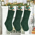 thumbnail image 2 of Dalrosia Christmas Stockings - 3PCS Family Christmas Stockings, 18" Traditional Large Stockings, Cable Knitted Holiday Stockings, Xmas Decorations for Fireplace Holiday Party Gifts, 2 of 6