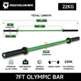 thumbnail image 5 of 7ft Olympic Barbell Bar 45LB(22kg) Barbell,800LBS Capacity Bench Press Bar for 2 Inch Weight Plates,Olympic Weight Bar for Home Gym,Mens Womens barbell,Green, 5 of 8