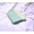 thumbnail image 2 of Seafoam Green Soft Acrylic Herringbone Throw Blanket, 2 of 8