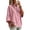 93#Pink, variant on Athletic Half Zip Waffle Knit Top for Women Three Quarter Sleeve Stand Collar Oversized Loose Fit Casual Sport Quarter Zip Pullover Sweatshirt