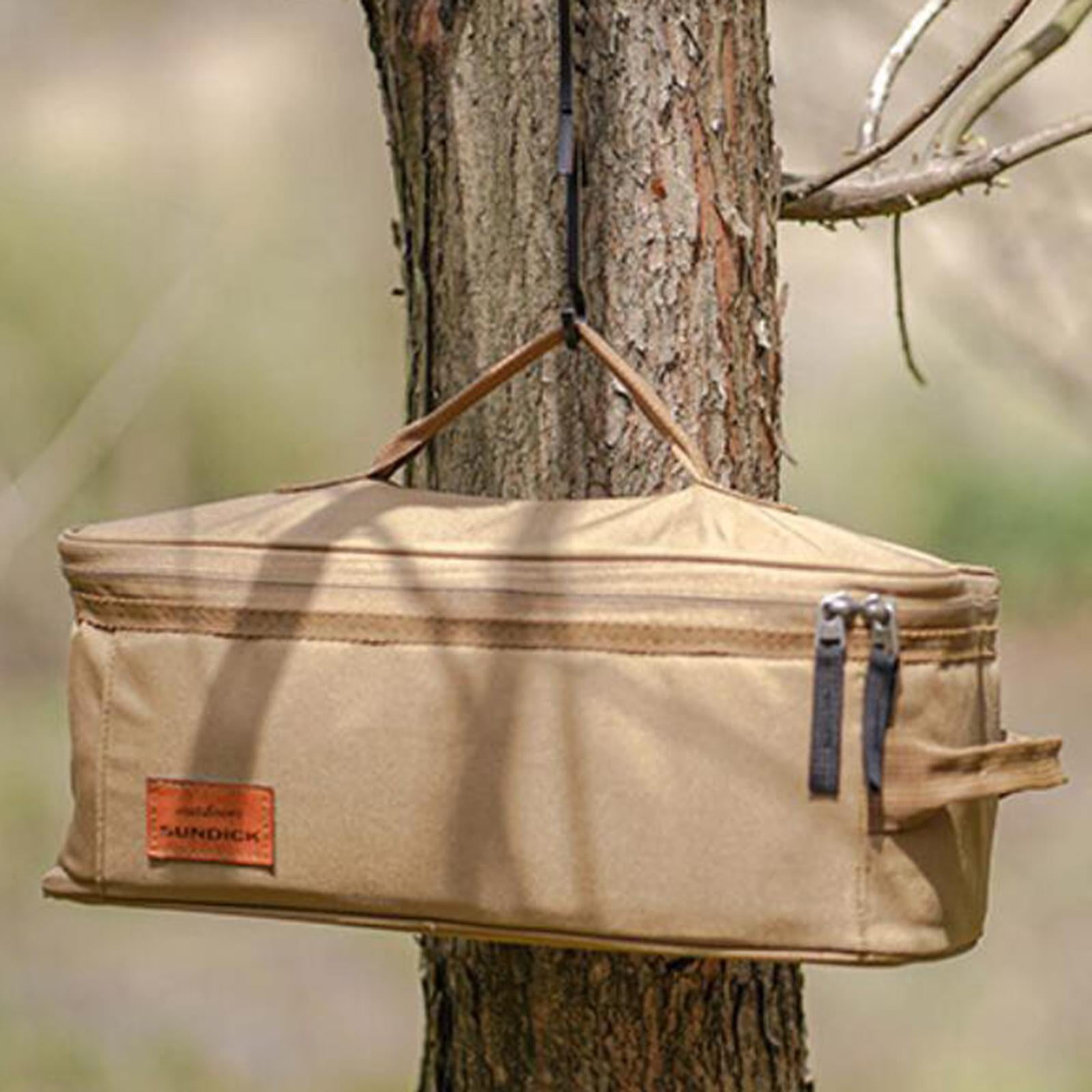 Sac De Rangement Pour Ustensiles De Cuisine De Voyage - Tissu Oxford, Dimensions 32x12x13 Cm, Poche Avant, Idéal Pour Camping, Pique-nique