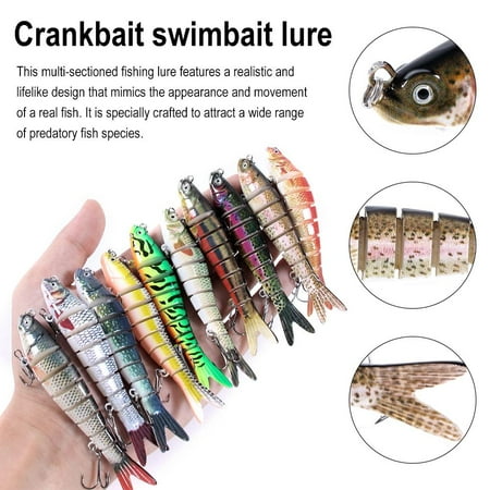 RUOYING Multi Jointed Fishing Lure Swimbait Sinking Wobblers Hard Bait Crankbaits` Y8W1