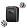 thumbnail image 1 of Key Lock Box , Wall Mounted Aluminum Alloy Key Safe Box Weatherproof 4 Digit Combination Keys Storage Lock Boxes ,Easy Installation, 1 of 6