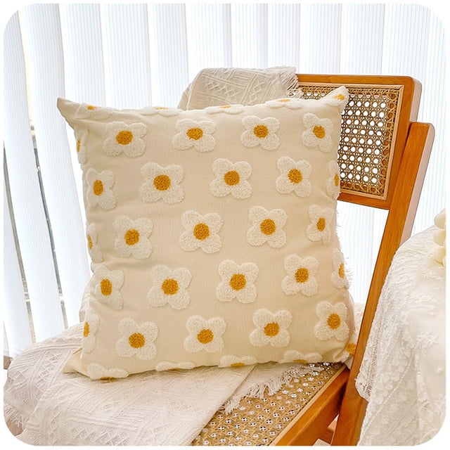 Stereo Embroidery Floral Pillowcase Sofa Pillowcase Living Room Cushion Pillowcase Decorative Ornaments