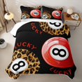 thumbnail image 2 of Castle Fairy Red Billiards Twin Quilt Set,Vintage Cheetah Print Twin Coverlet Set,Brown Black, 2 of 7