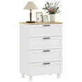 thumbnail image 1 of HOMCOM Commode à 4 Tiroirs pour Chambre, Commode Moderne, Blanc, 1 of 10