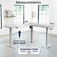 thumbnail image 6 of VIVO Gray Electric 63" x 55" Corner Standing Desk, L-Shaped Workstation, 6 of 9