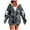 Black, variant on Hooded Jackets For Women Front Zip Print Bow Cardigan Plus Size Casual Loose Stylish Outwear With Pockets (XL, White)