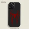thumbnail image 1 of Marvel Spider Man Phone Case For iPhone 14 15 11 Pro Max XR XS X 7 8 Plus12 13 Mini  Red Spider Logo Soft Silicone Back Cover DMH, 1 of 7