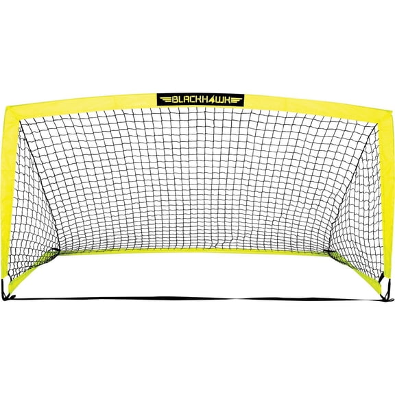 Open Box FRANKLIN SPORTS BLACKHAWK 6'6"X3'3" POP-UP SOCCER GOAL: FIBERGLASS - YELLOW