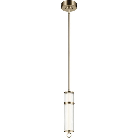 52755CPZLED Kichler Lighting Riven - 15W 1 LED Mini Pendant-15.5 Inch Tall and 5 Inch Wide-Champagne Bronze Finish
