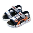 thumbnail image 3 of BOBOGOJP Boys Sport Sandals Open Toe Summer Athletic Water Sandals Adjustable Hook & Loop Straps Lightweight Breathable Non-slip Sandals Outdoor Walking Footwear for Kids Orange for 9, 3 of 5