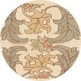 thumbnail image 1 of Ahgly Company Machine Washable Indoor Round Abstract Brown Gold Area Rugs, 8' Round, 1 of 7