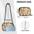 thumbnail image 4 of FORMRS Mini Crossbody Bag for Women Adjustable Rope Shoulder Casual Phone Purse, Beige Retro Leaves, 4 of 7