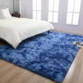 thumbnail image 7 of Junovo Luxury Velvet Shag Area Rug Modern Indoor Fluffy Rugs, Extra Comfy and Soft Carpet For Bedroom Living Room Kids Room,8'x10',Indigo, 7 of 7