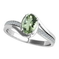 thumbnail image 4 of AoneJewelry Green-Amethyst and Diamond Ring In Solid Rose, White & Yellow Gold, 4 of 5