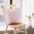 thumbnail image 5 of LALILO Throw Pillow Covers With Red Polka Dots White Dot Polka Backdrop Cushion Cover 18" x 18", 2 Pack, 5 of 6