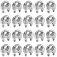 thumbnail image 1 of 3/8 Inch Wire Rope Clamp, Heavy Duty Wire Rope Clamp, M10 Stainless Steel Wire Rope Clamp,20 PCS, 1 of 6