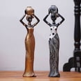 thumbnail image 5 of African Girl Exotic Figurine Lady Women Tribal Figurines Ornament Decorative Statue Home Decorations Resin Figurine Gift, 5 of 8