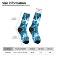 thumbnail image 5 of Yiaed Blue Tie Dye Print Great elasticity Crew Socks Sports socks for Men and Women, 5 of 5