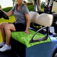 thumbnail image 3 of Renewold Golf Cart Seat Cover Soft Comfort Golf Cart Seat Towel Blanket Fits for EZGO Yamaha Club Cars and More 2-Seat Golf Cart, Golf Green, 3 of 5