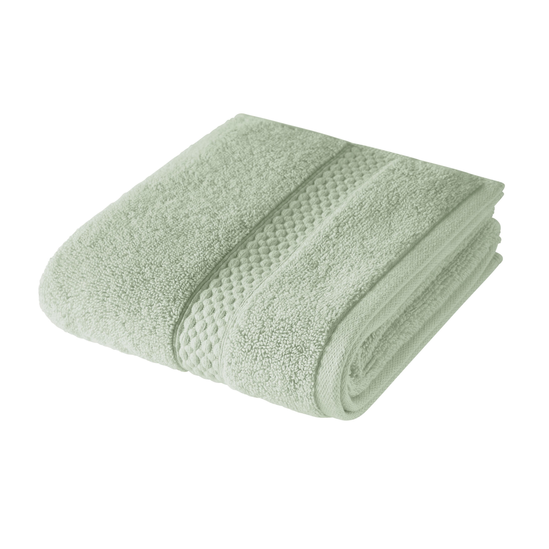 (2 pack) Beautiful by Drew Barrymore Dobby Hand Towel, 100% Cotton, Sage Green