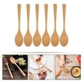 thumbnail image 3 of WESIEVYA 6Pcs Practical Dinner Spoons for Home Users Wood Material Rice Scoops, 3 of 8