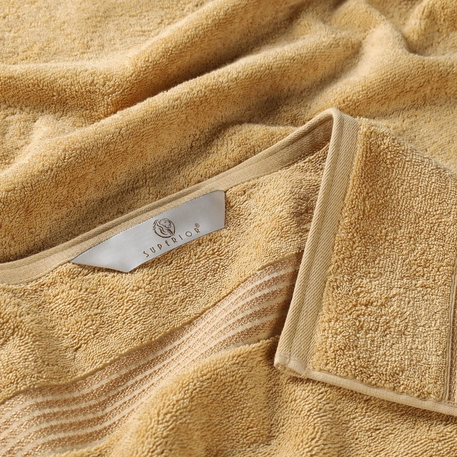 Superior Egyptian Cotton Absorbent 8-Piece Gold Towel Set