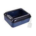 thumbnail image 1 of Esquirla Open Top Pet Litter Tray Prevent Sand Leakage Durable Splashproof Easy to Clean L Blue, 1 of 8