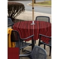 thumbnail image 5 of Outdoor Tablecloths with Umbrella Hole & Zipper, Red Plants Texture 54x54 Inch Square Tablecloths, Vintage Country Trees Pattern Waterproof Table Cloth, Patio/Pool/Picnic Table Covers, 5 of 8