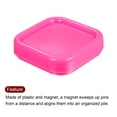 thumbnail image 4 of Unique Bargains Coussin Magnétique en Forme de Carré avec 100 Pcs Épingles à Tête en Plastique, Support d'Épingles Magnétique Rose, 4 of 6