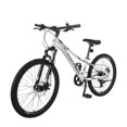 thumbnail image 6 of Meghna 7-Speed Mountain Bike for Girls Boys 24 inch Shimano Kids Bicycle Silver 9-12 Year Child, 6 of 7
