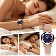 thumbnail image 5 of Resicozy Womens Watches Classic Quartz Watch with Leather Strap Vintage Small Face Round Watches Birthday Gift for Ladies 2026 Deep Blue, 5 of 5