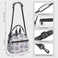 thumbnail image 2 of Naloa Violets Flowers Print Lunch Bag for Women & Men Insulated Lunch Box or Cooler Lunch Tote Bags for Work, Travel, Outdoor, 2 of 5