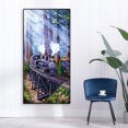 thumbnail image 3 of 5D DIY diamante pintura completo redondo taladro Jet bosque tren pared decoración Rhinestone Hugtrwg Para estrenar, 3 of 9