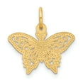 thumbnail image 3 of 14k Yellow Gold Butterfly Charm Pendant, 3 of 4