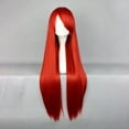 thumbnail image 2 of Humano Cabello Pelucas para Mujeres 31" Rojo Pelucas con Peluca Gorra Largo Cabello, 2 of 6