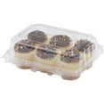 thumbnail image 4 of Lindar Corporation 00898 Clear Hinged Plastic Cupcake/Muffin/Roll Container for 12 Minis - Case of 225, 4 of 5