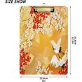 thumbnail image 3 of FMSHPON Flower Crane Yellow Clipboard Hardboard Wood Nursing Clip Board and Pull for Standard A4 Letter 13x9 inches, 3 of 8