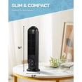 thumbnail image 4 of Ktaxon Mini Tower Fan, 16" Portable Bladeless Floor/Wall-Mounted Fan w/Remote Control, LED Display, 90°Oscillation, 3 Speeds & 9H Timer, Ultra-Quiet Cooling Fan for Home Office Bedroom, Black, 4 of 10