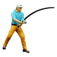 thumbnail image 4 of Bunblic 1/64 Scale Miniature Figure Miniature People Mini Resin Collection Hand Painted Realistic for DIY Fishing Scene Diorama Decor Standing Fishing Man, 4 of 8