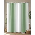 thumbnail image 4 of Sage Green White Ombre Standard Shower Curtain Set, Waterproof Shower Curtains for Bathroom, Modern Abstract Art Farmhouse Gradient Washable Fabric Bath Curtain for Bathtub with Hooks 72x72 Inches, 4 of 6
