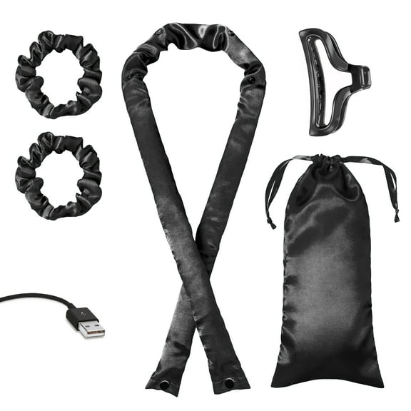 Conair 2-in-1 Heat & Heatless Hair Curler Set, Satin Curling Ribbon & Accessories