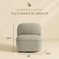thumbnail image 2 of BELLEZE Modern Upholstered Swivel Accent Chair with Hidden Storage, 360° Rotating Chair, Easy Assembly Compact Chair for Living Room, Bedroom, Office, Space-Saving Design - Beige, 2 of 7